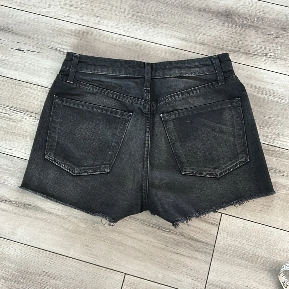 J Brand Gracie black jean shorts size 25